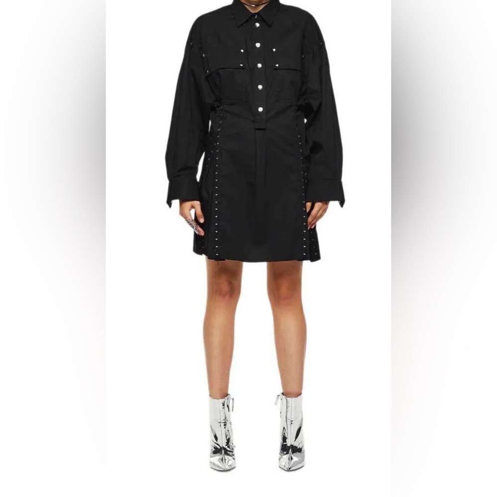 Diesel New Size XS Lyxury brand oversized stiliaus juoda suknelė Dress Shirts